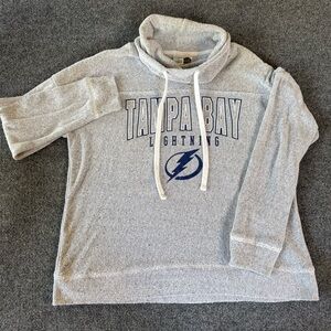 Women’s Tampa Bay Lightning Heather Gray Ladies Pull Over Turtle Neck Jacket